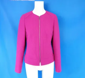 BASLER Damen Blazer Jacke Jaket 36 Rosa Strukturstoff Reißverschluss Np 199 Neu