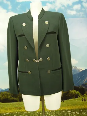 DISTLER feine Stickerei neuwertig Kettenverschluß Sakko Janker Jacke Gr.50