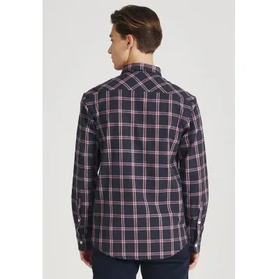 Givn Herren Hemd Kent Blue Red