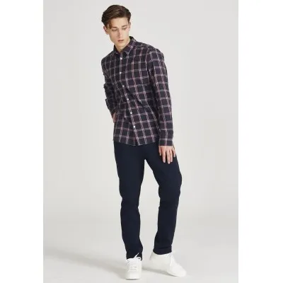 Givn Herren Hemd Kent Blue Red