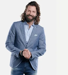Herren emilio adani Dezent gestreiftes Sommer-Sakko in Blau kaufen 29154