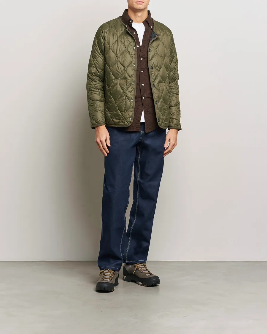 Military Crew Neck Down Jacket Dark Olive