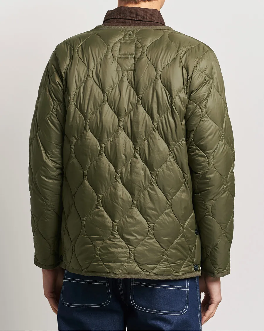 Military Crew Neck Down Jacket Dark Olive