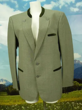 neuwertig wundervoll mit Samt abgesetzt Trachten Sakko Janker Jacke Gr.50