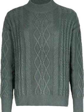 Pullover "Cable Knit" in Grün